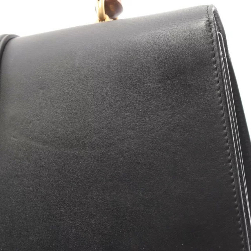 Gucci Bamboo Red Handbag Leather Green Black Dionysus - Picture 8 of 8
